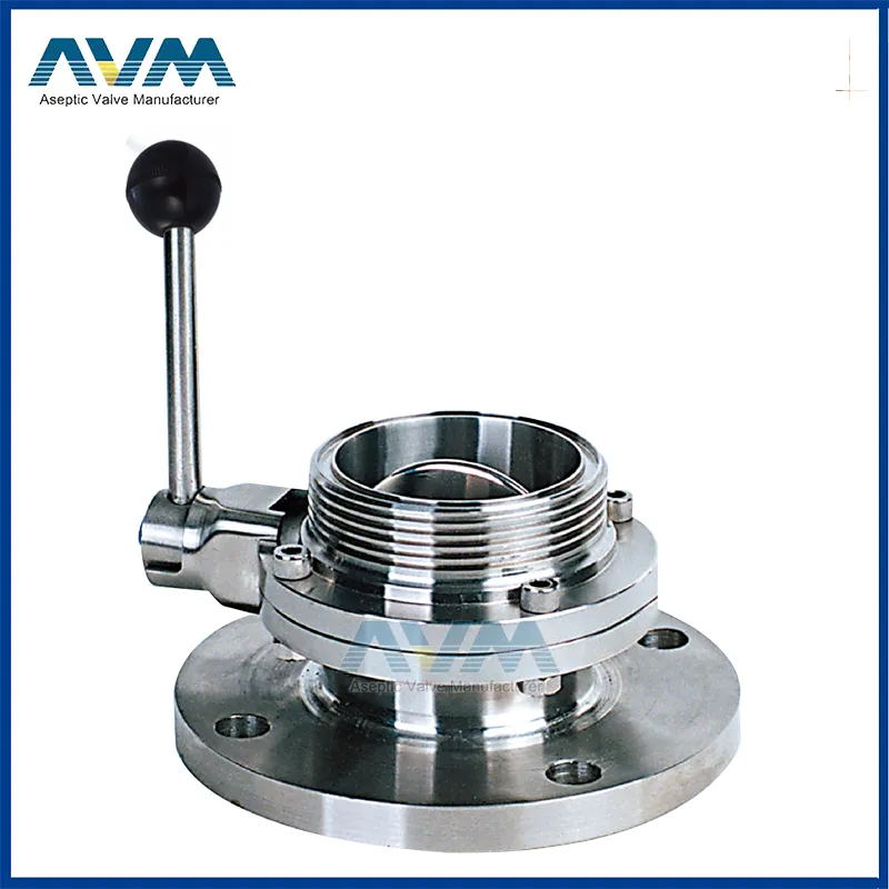 1.5" Stainless Steel Food Grade Sanitary Plastic Handle Butterfly Valve
