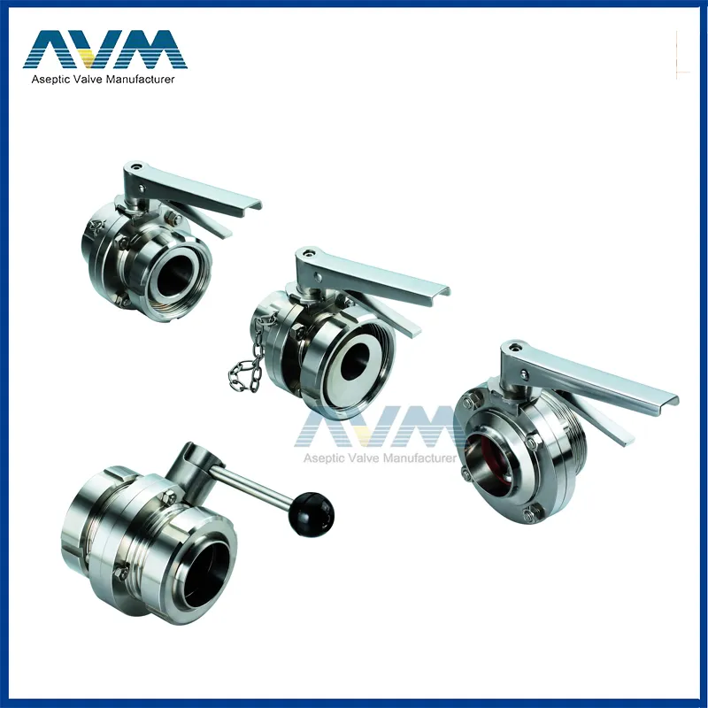 1.5" Stainless Steel Food Grade Sanitary Plastic Handle Butterfly Valve