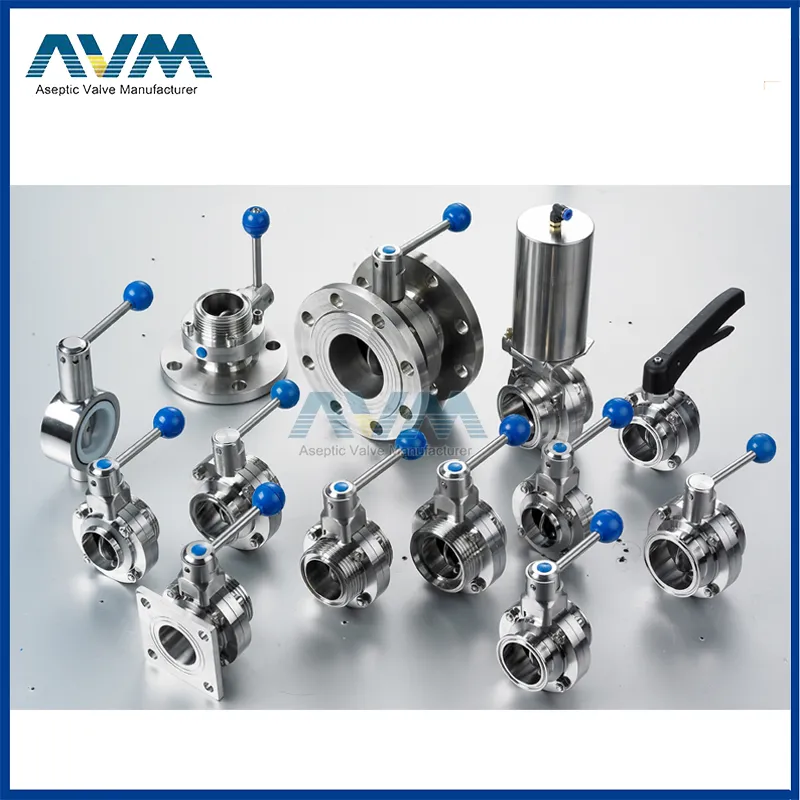 1.5" Stainless Steel Food Grade Sanitary Plastic Handle Butterfly Valve