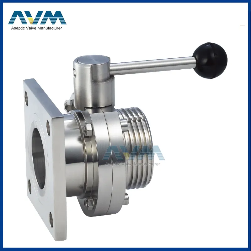 1.5" Stainless Steel Food Grade Sanitary Plastic Handle Butterfly Valve