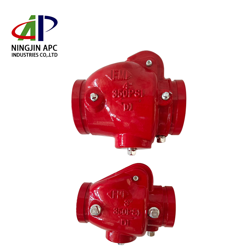 10' DN250 Fire Fighting Equipment FM UL Approved 350psi Swing Check Valve with Grooved End