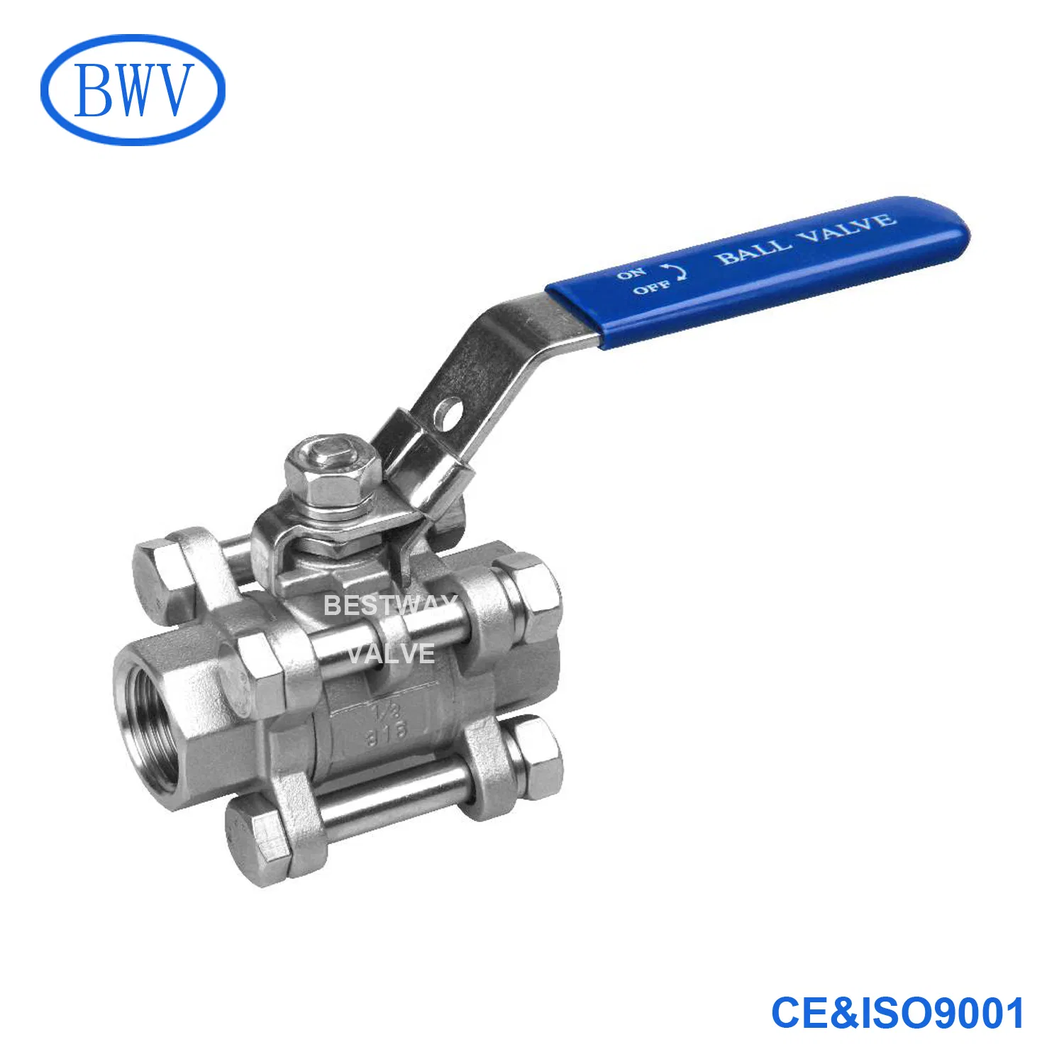 1000psi/1000wog 304 316 Fnpt Threaded/Screwed 3PC Stainless Steel Ball Valve