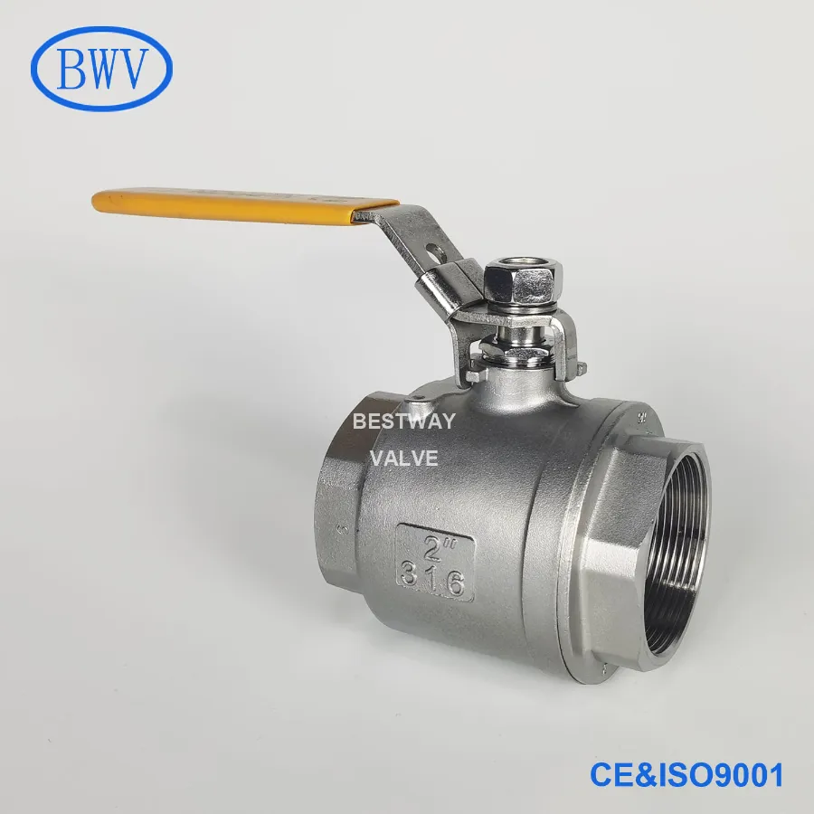 1000wog 304 316 Screwed Manual 2PC Stainless Steel Ball Valve