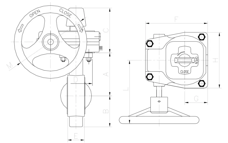 250psi Ductile Iron UL/FM Approved Butterfly Valves with Resilient Seated