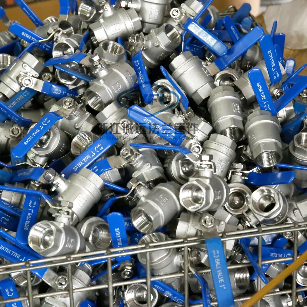 304 316L CF8m Stainless Steel 1/2in DN15 BSPT NPT Pull Handle Manual Water 2 PC Female Thread Straight Ball Valve