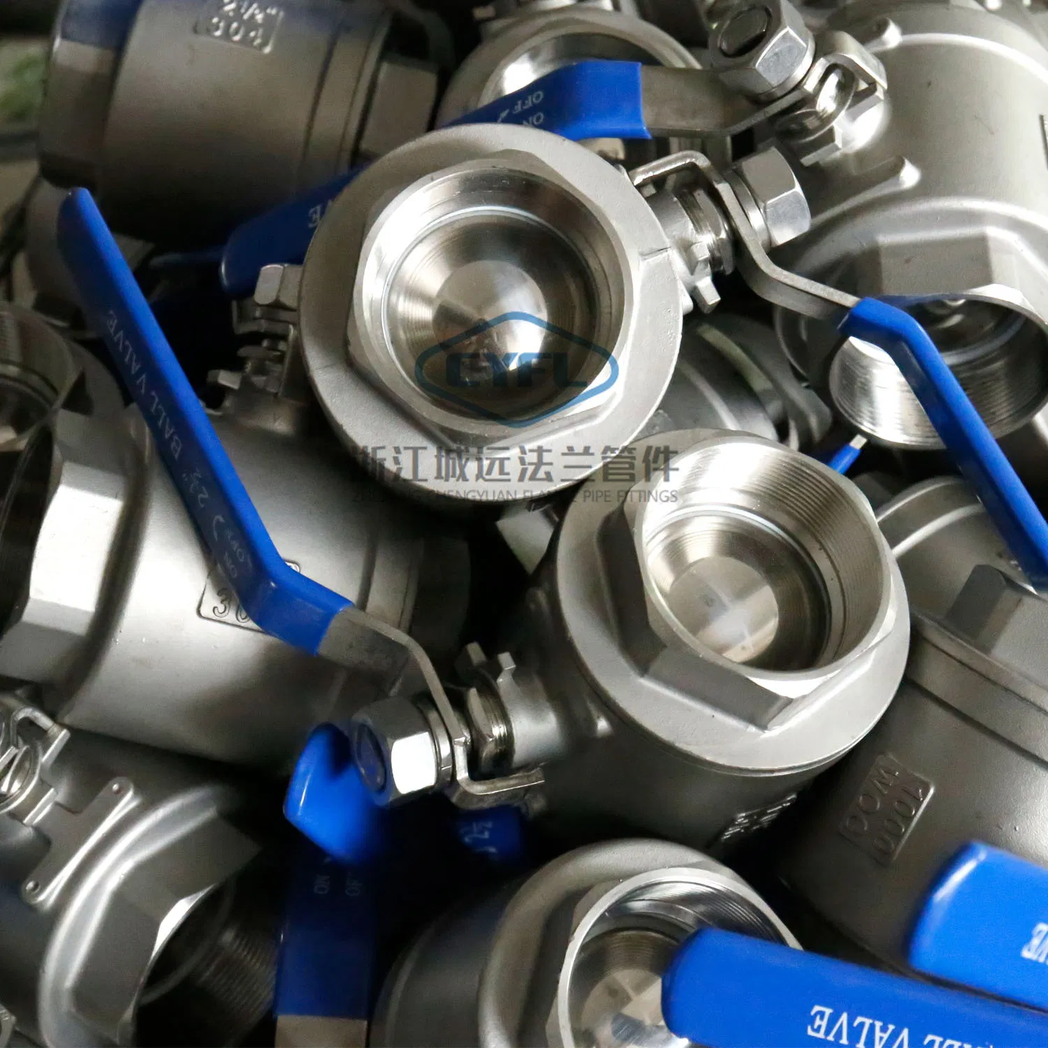 304 316L CF8m Stainless Steel 1/ 2in DN15 BSPT NPT Pull Handle Manual Water 2 PC Female Thread Straight Ball Valve