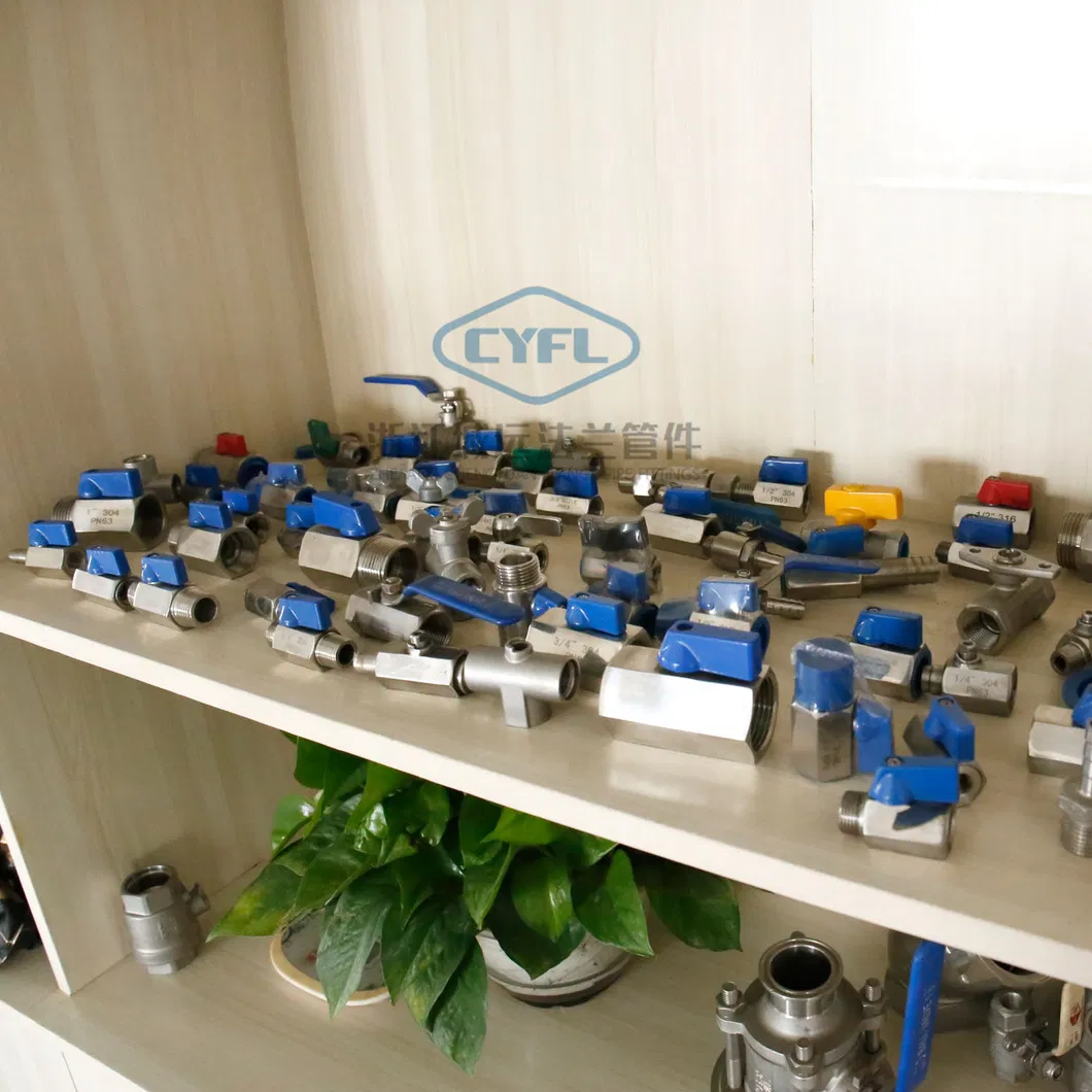 304 316L CF8m Stainless Steel 1/2in DN15 BSPT NPT Pull Handle Manual Water 2 PC Female Thread Straight Ball Valve