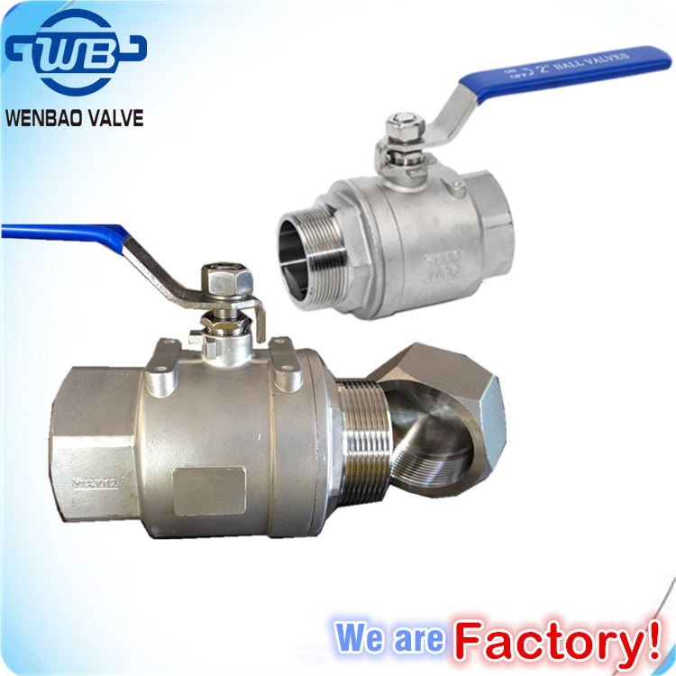 3202 -M3 Ss316 CF8m 2-PC Threaded Ball Valve (M/F) with Cap