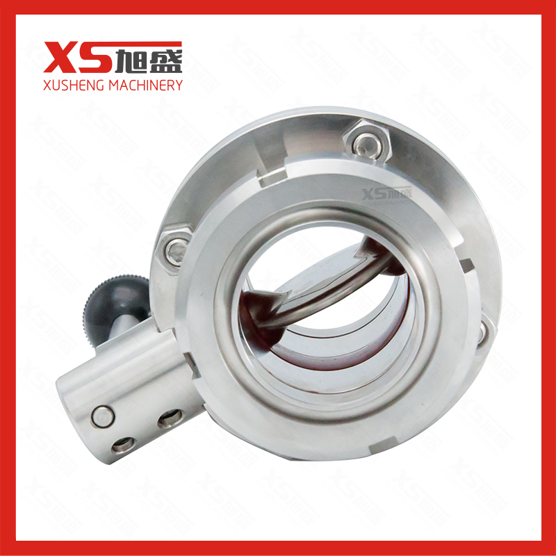 3A Stainless Steel 304 316 Union End Butterfly Valve for Bevarage System