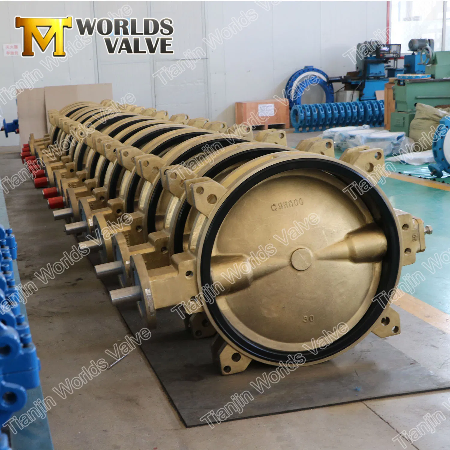 Ab2 B62 C6300 C95400 C95800 Aluminum Bronze Brass Nickel Butterfly Valves ABS Rina Dnv Lr Lloyd's Register Approved