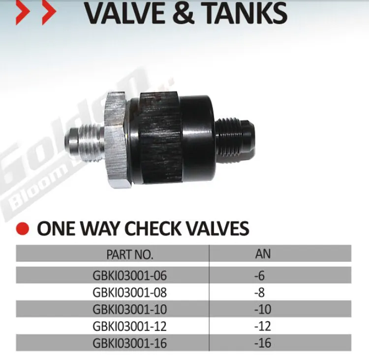 Aluminium Fuel Non Return Check Valve One Way Fit Car