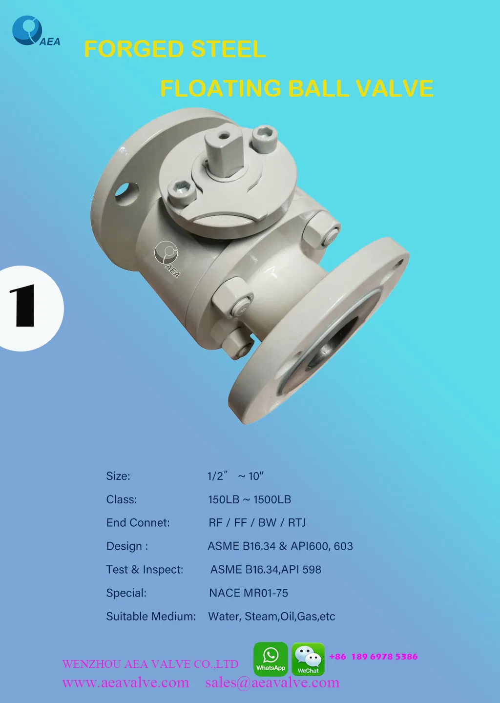 API 608 Forged Carbon Steel A105 A350 Lf2 Bolted Body Zero Leakage Low Fugitive Emission Flange Floating Ball Valve