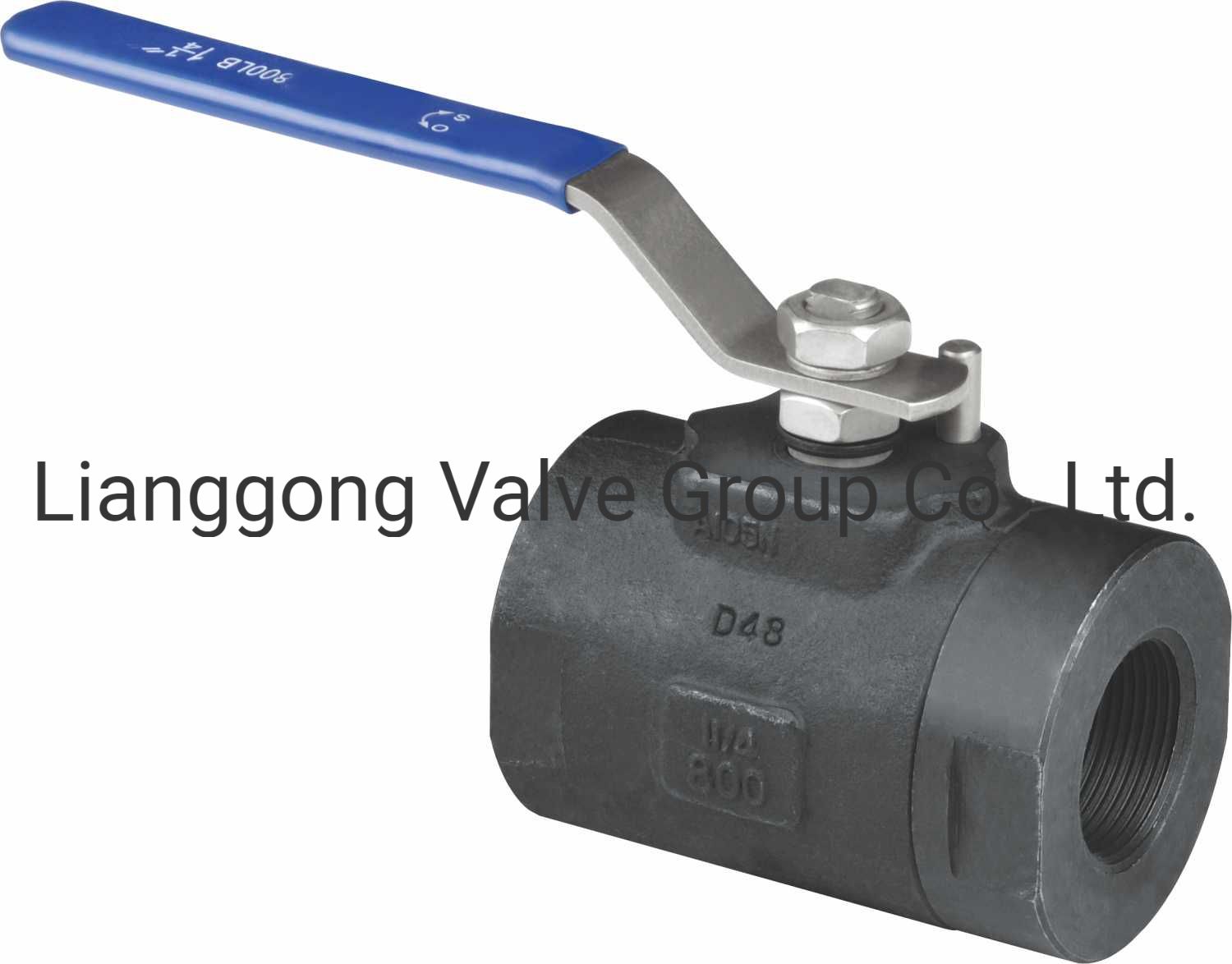 API 6D 3 PCS A105 F304 F316 F51 F11 800# 1500# Nipple 100mm Full Bore Ball Valve