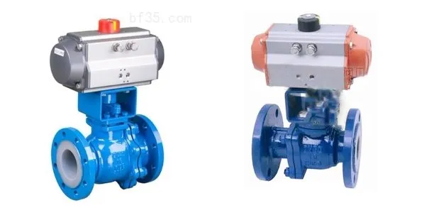 API Cast Steel/ Carbon Steel/ Stainless Steel Pneumatic Actuated Fluorine Lined Ball Valve