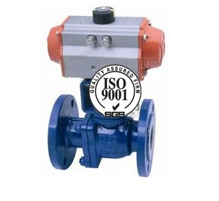 API Cast Steel/ Carbon Steel/ Stainless Steel Pneumatic Actuated Fluorine Lined Ball Valve