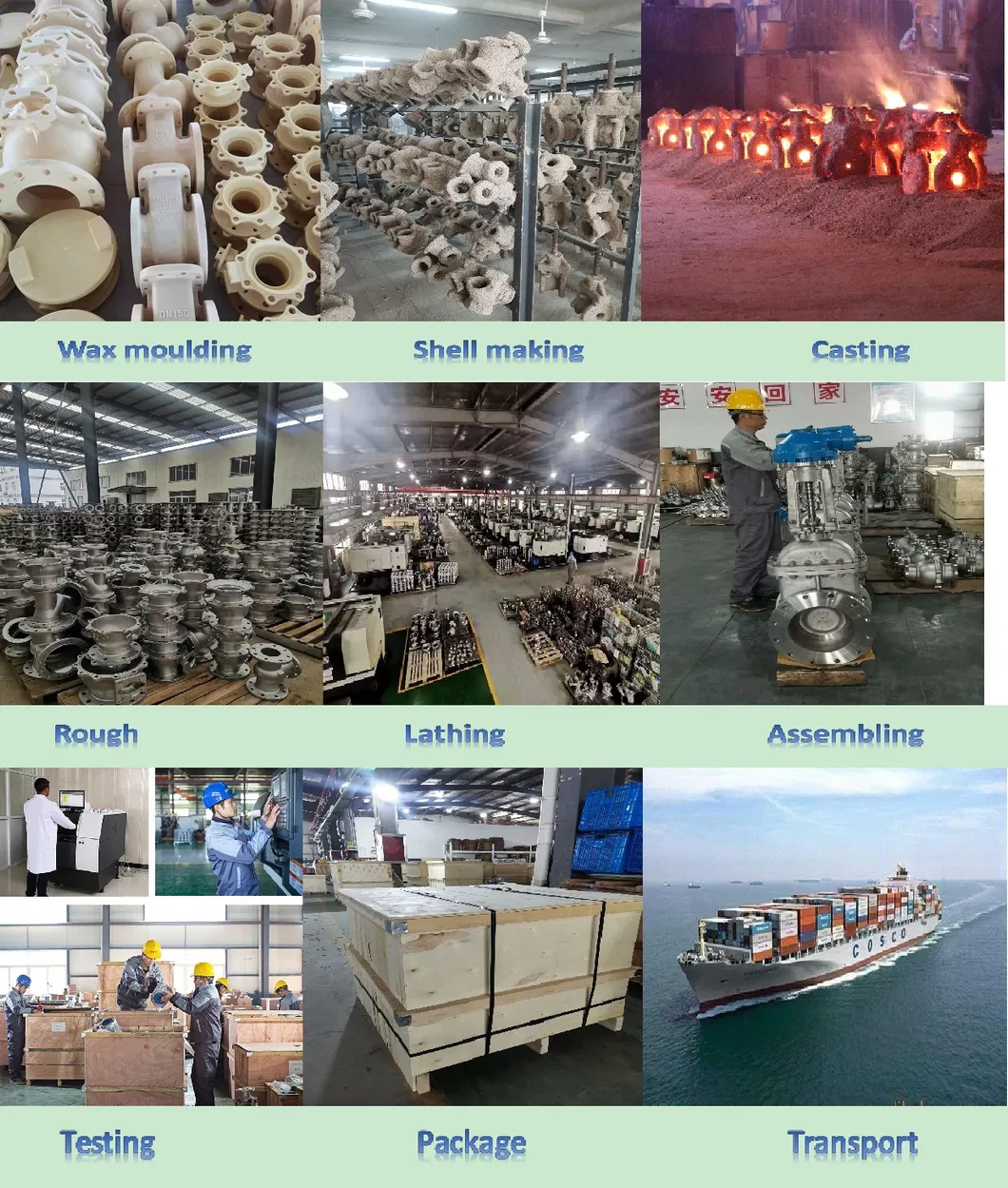 API Full Bore Industrial Cast Stainless Steel 2PC Floating Flange Ball Valve