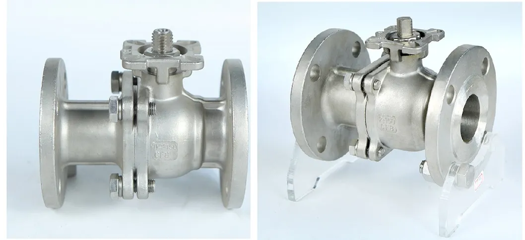 API Full Bore Industrial Cast Stainless Steel 2PC Floating Flange Ball Valve
