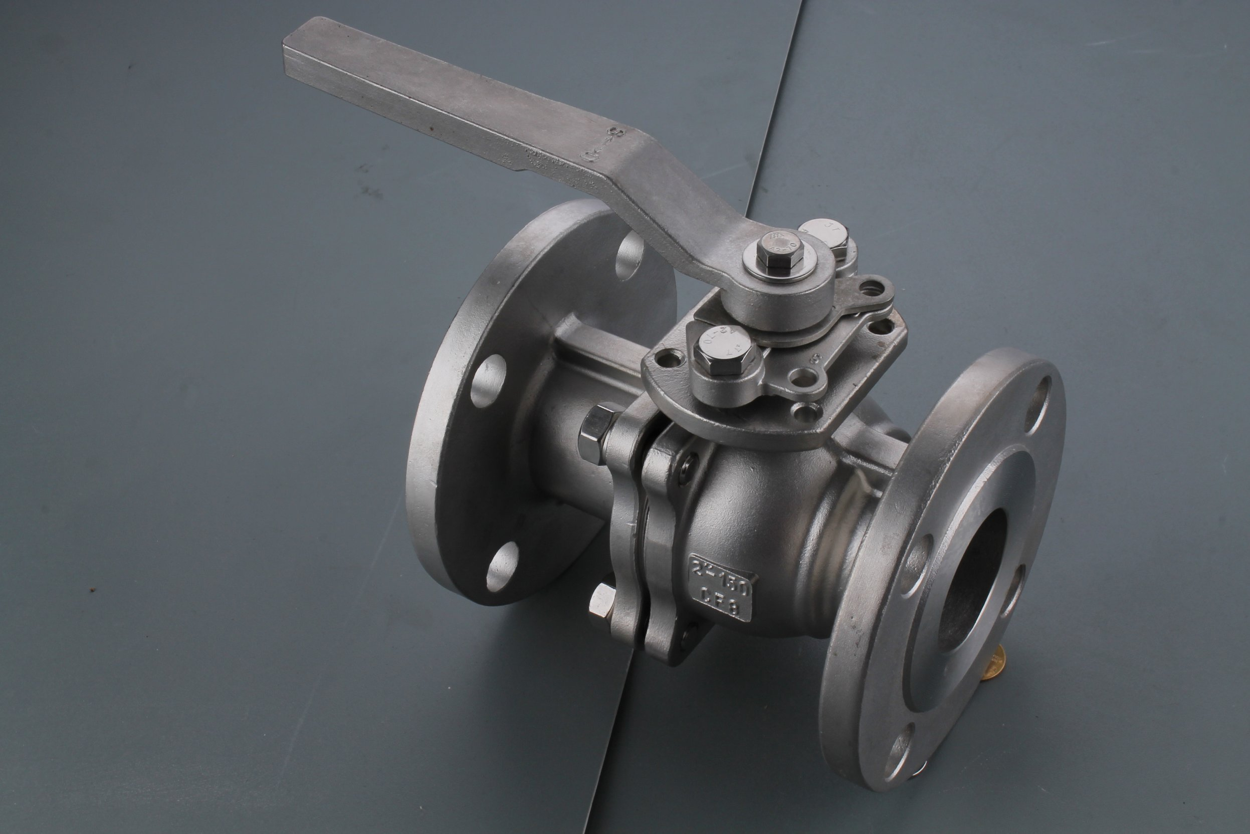 API608/API6d Stainless Steel/Carbon Steel Solid Ball Full Port Locking Device Fire Safe Floating & Trunnion 2PC Flange Ball Valve