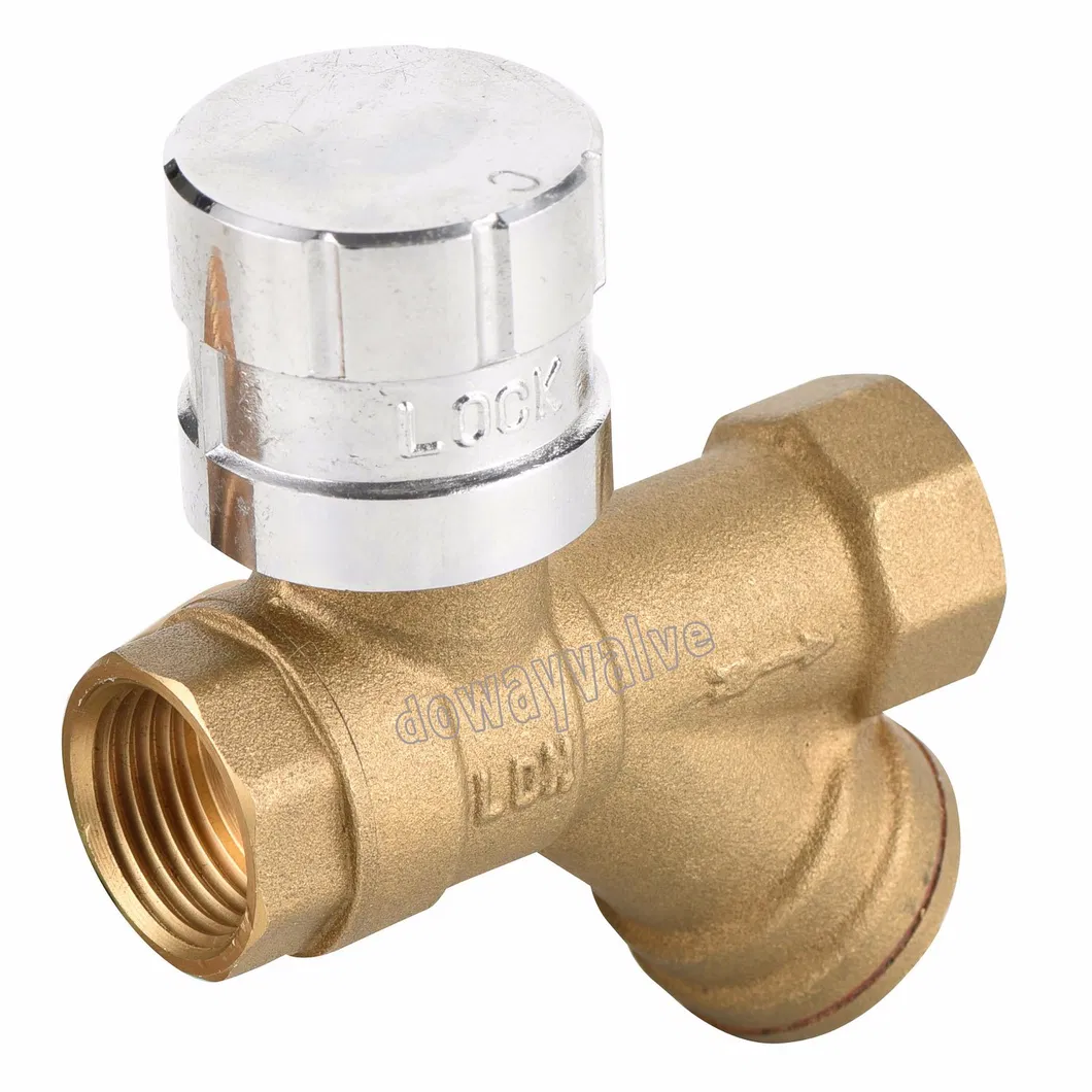 Brass Magnetic Lockable Ball Valve with Strainer