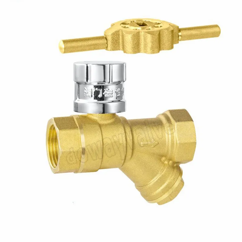 Brass Magnetic Lockable Ball Valve with Strainer