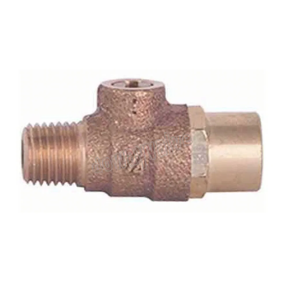 Bronze Test Cock with Slot for Screwdriver