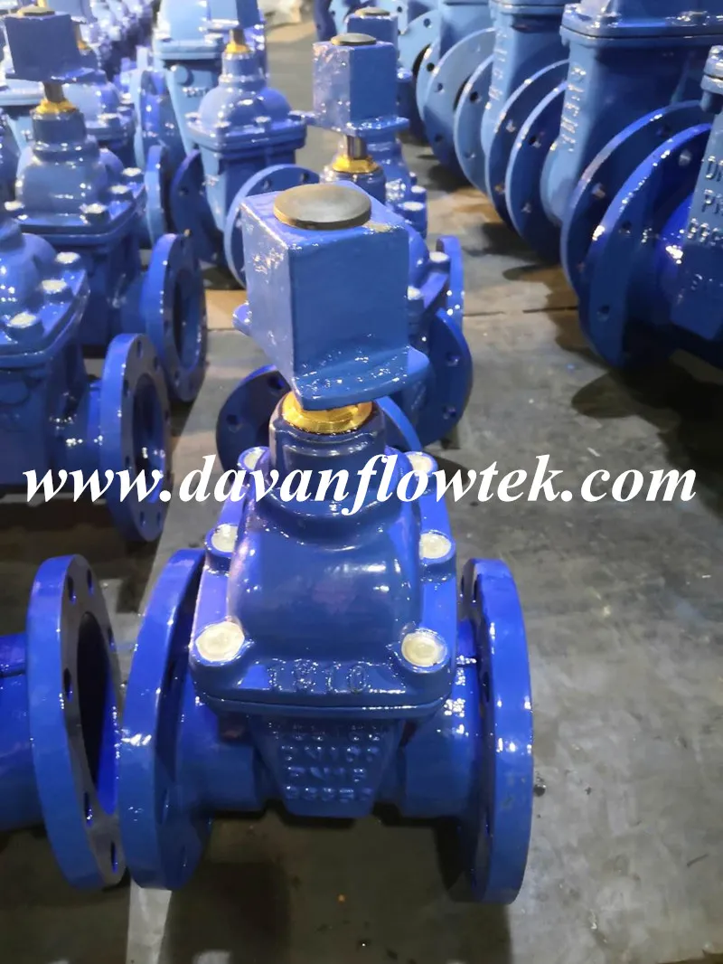BS5163 China Factory Gate Valve DN100-1200 Gate Valve Resilient Seat Gate Valve Ductile Iron Ggg50 Gate Valve Flanged Gate Valve Rubber Wedge Gate Valve