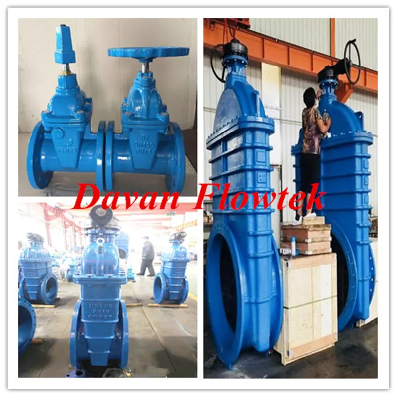 BS5163 DN450 Pn16 Rubber Wedge Gate Valve Ductile Iron Ggg40 Sluice Gate Valve Flanged Handwheel Operated Resilient Seat Gate Valve China Factory Gate Valve