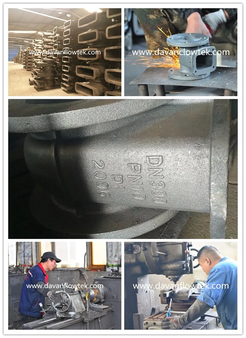BS5163 Ductile Cast Iron Rubber Wedge Gear Operation Gate Valve