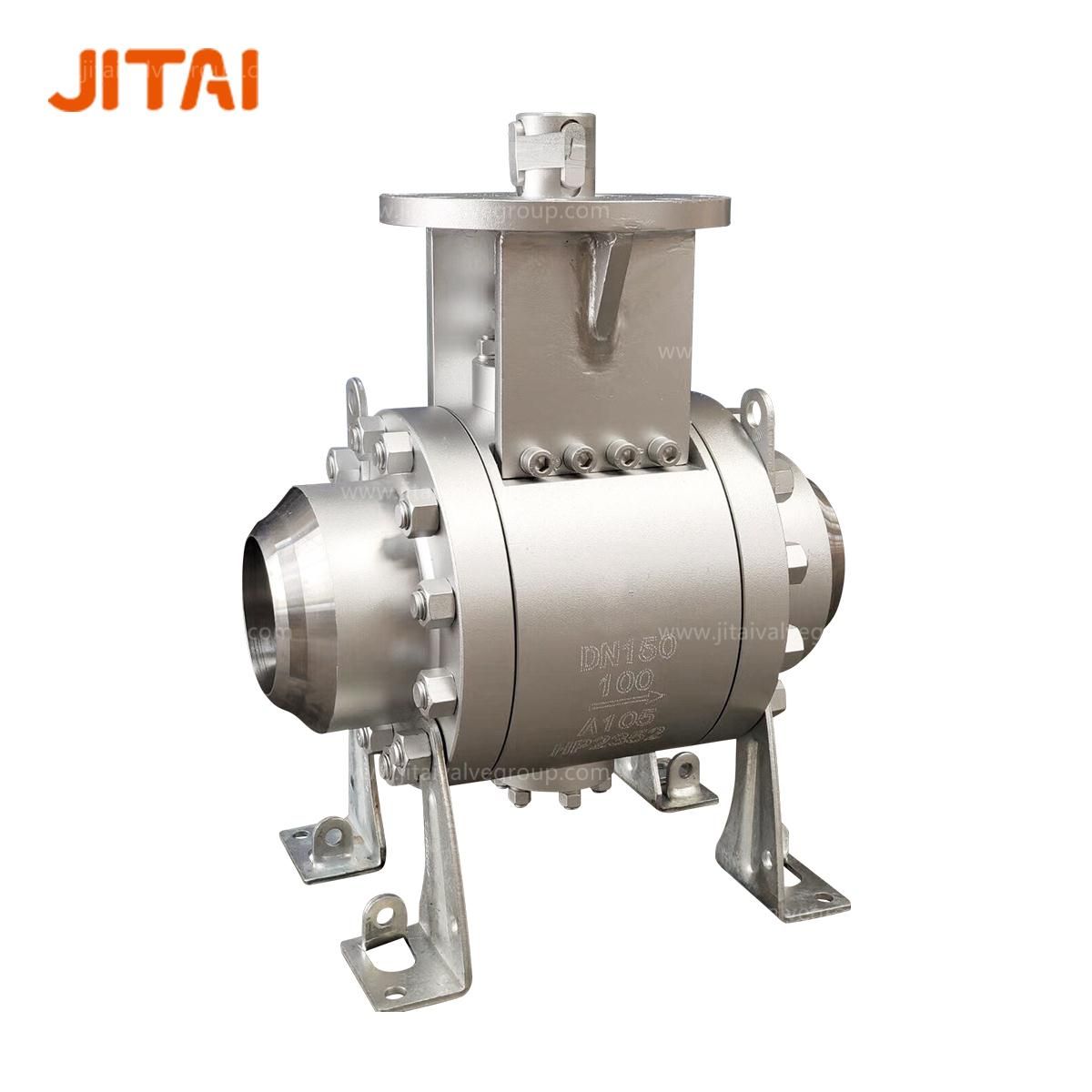 Butt Welded Dbb Pn100 Bare Shaft A105 Ball Valve