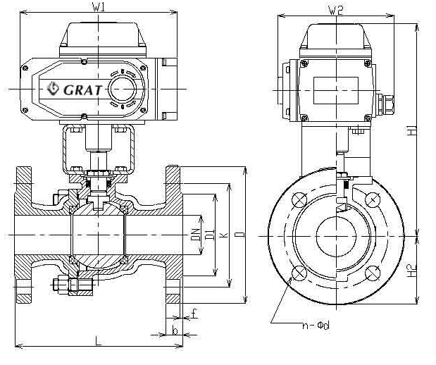 Carbon Steel ANSI600lb Flange Automatic Ball Valve