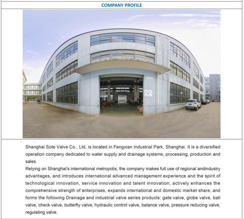 CF8 Gate Valve for Industrial Usage