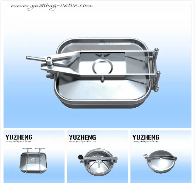 China Sanitary Round Manhole of SS304 Stainless Steel