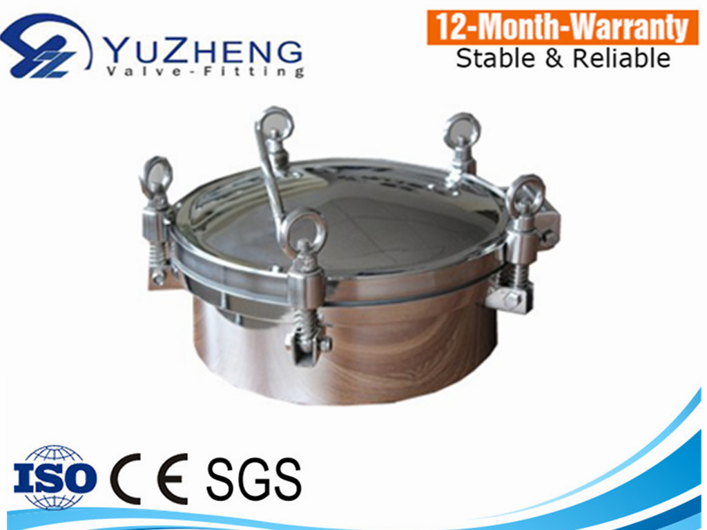 China Sanitary Round Manhole of SS304 Stainless Steel