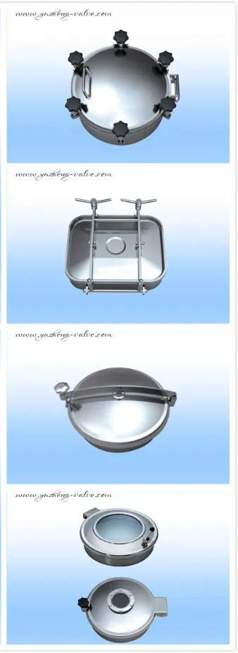 China Sanitary Round Manhole of SS304 Stainless Steel