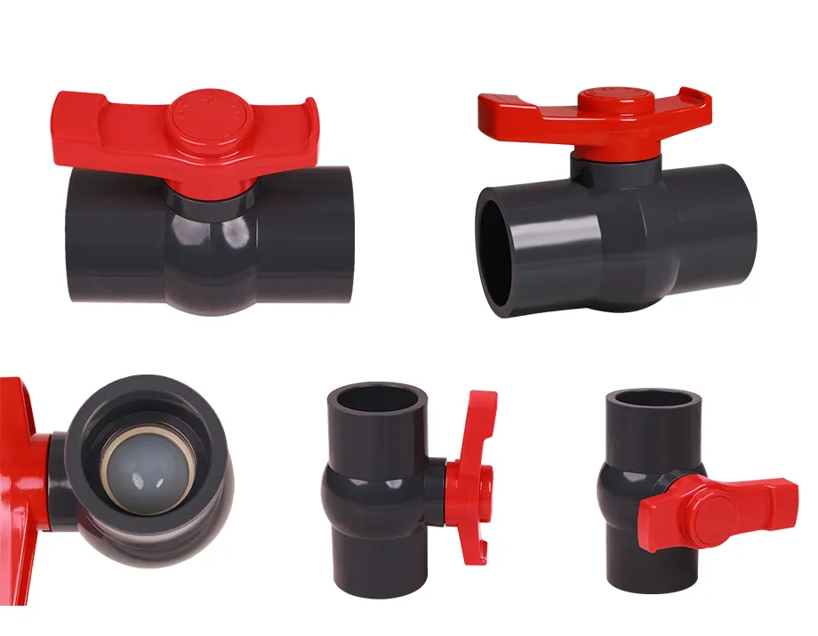 China Supplier Free Sample Custom Plastic Irrigation Valves Types PVC Compact Ball Vale for Irrigation