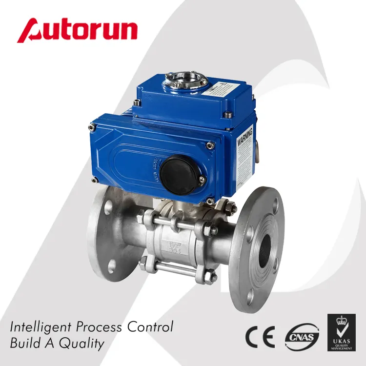 Chinese Wenzhou Supplier Electrical Stainless Steel Flange Three Pieces Ball Valve