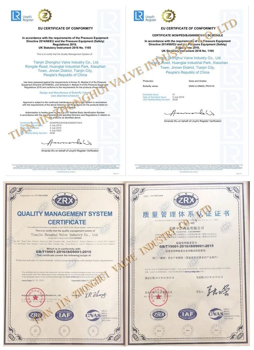 Ci Gear Operated Wafer Butterfly Valve