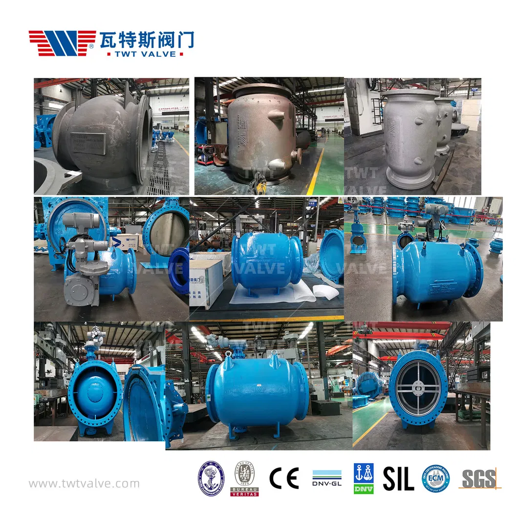 Customized DN1000 Epoxy Flange Flow Control Valve Discharge Valve Needle Plunger Valve