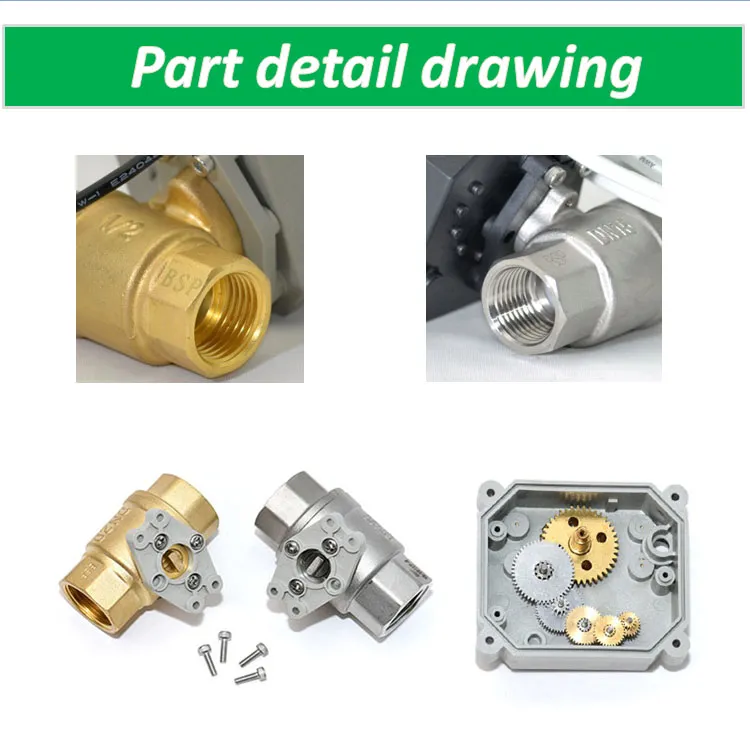 DC5V/DC9-24V 3/8 Inch 304ss Motorized Water Control Ball Valve