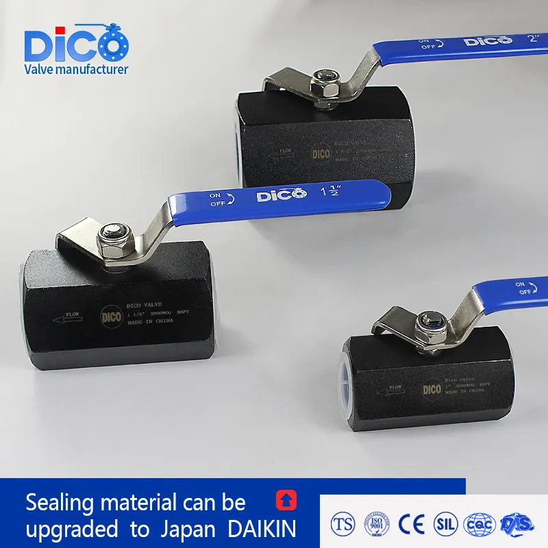 Dico Reduce Bore 2000wog Hexagon A105 NPT 1PC Floating Ball Valve