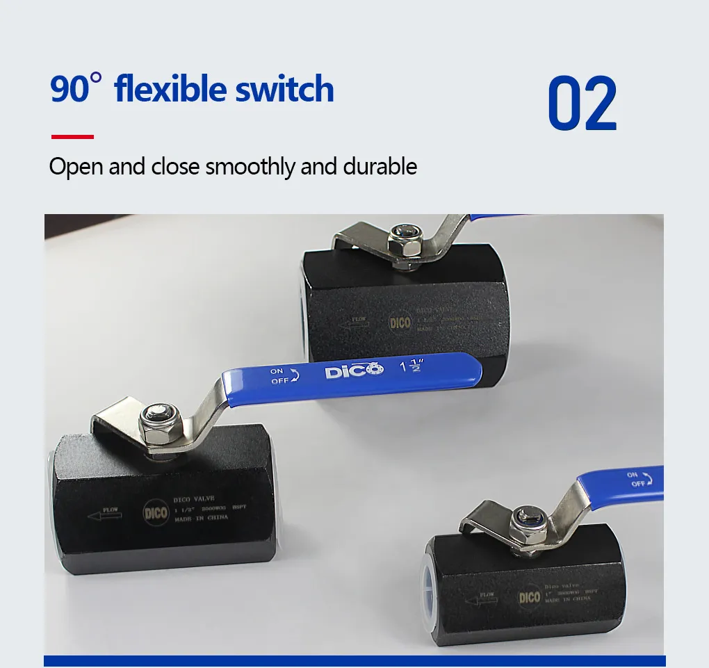 Dico Reduce Bore 2000wog Hexagon A105 NPT 1PC Floating Ball Valve