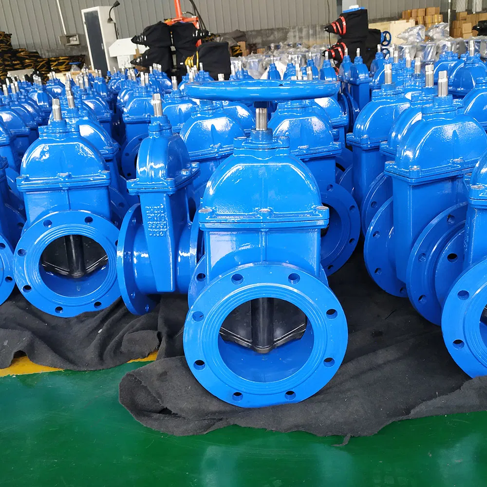 Dn150 Pn16 Ggg50 Cast Iron Flange Sluice Gate Valve Resilient Soft Seat Ductile Iron 6inch Gate Valve