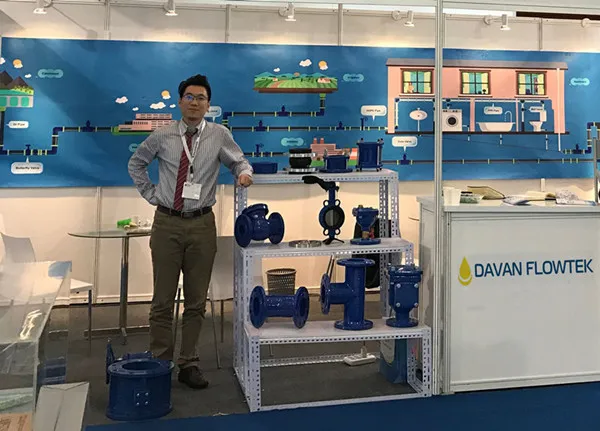 DN250 Cast Ductile Iron Wafer Lug Flanged Type EPDM Seat Butterfly Valve