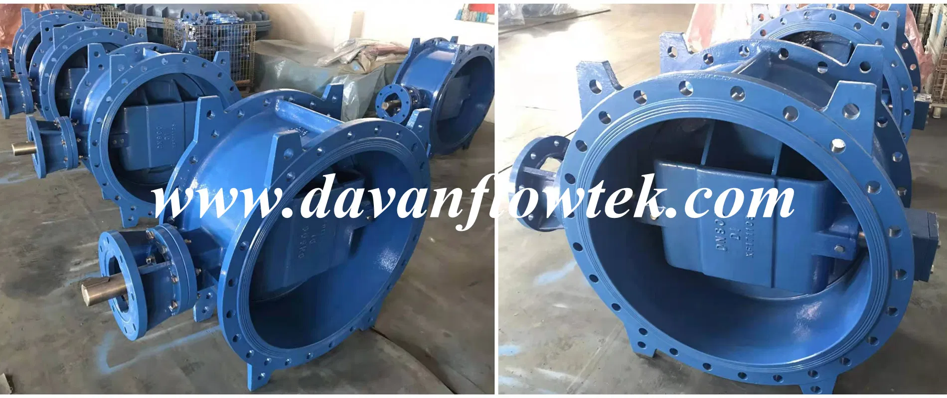 Ductile Iron Ggg50 Pn16 Gear Operated Double Flange Butterfly Valve Resilient Seat DN700 China Factory En593 14 Series Double Offset / Eccentric Butterfly Valve
