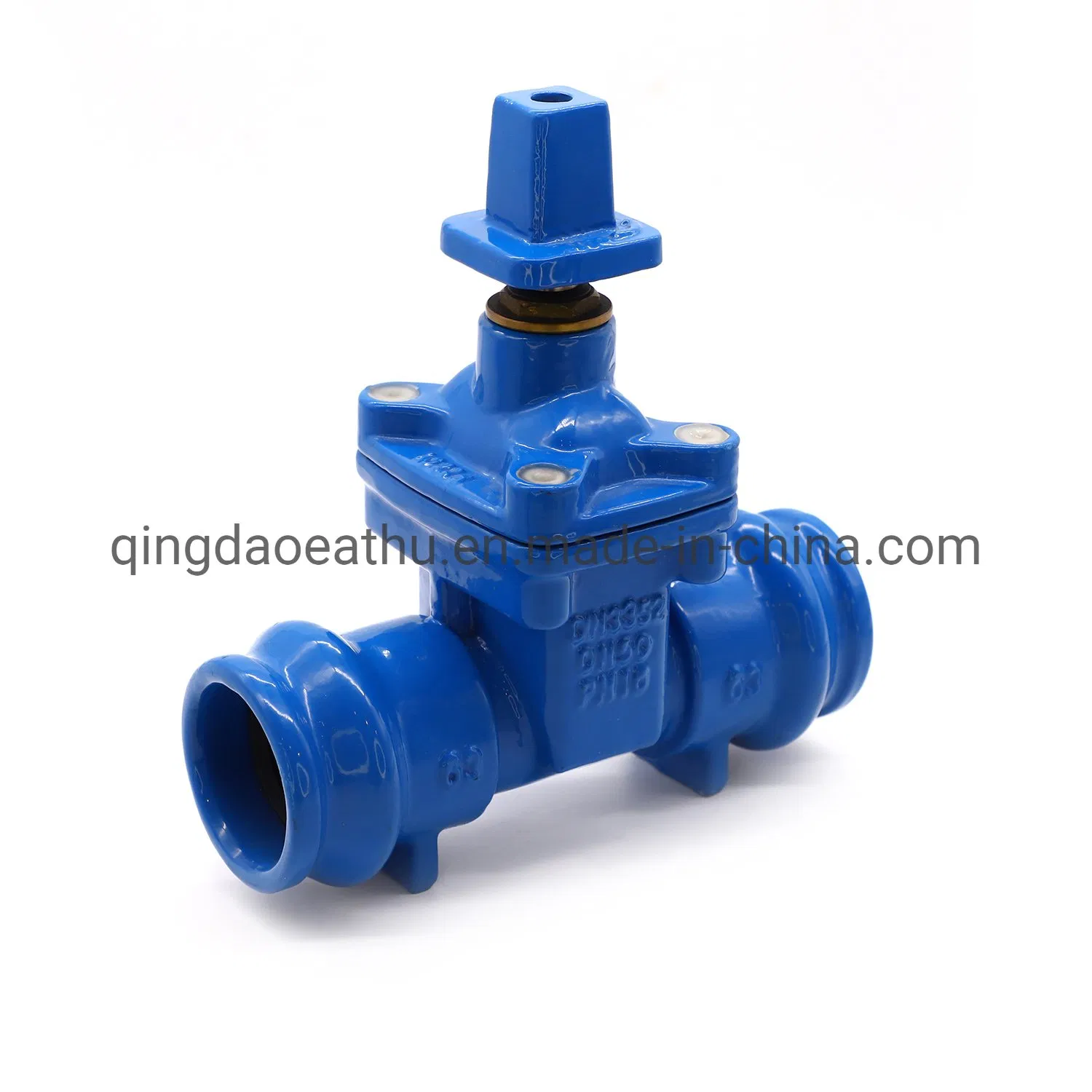 Ductile Iron Ggg50 Socket End Gate Valve with Handwheel for PVC /PE Pipes
