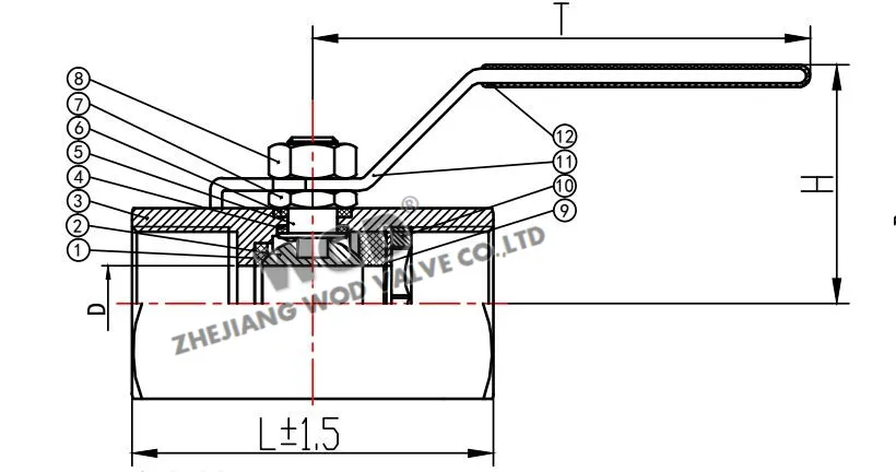 Female Threaded Ball Valve A105/Wcb 1000wog