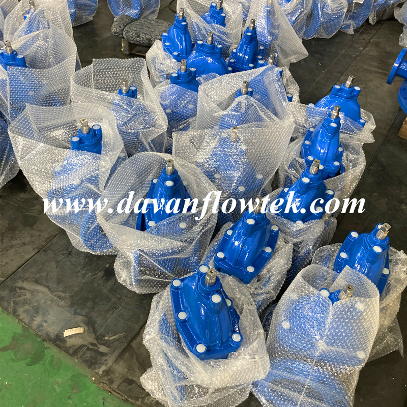 Flange Gate Valve Resilient Seat Gate Valve Rubber Wedge Gate Valve China Factory Gate Valve Ductile Cast Iron Ggg50 DN100 Pn16 Gate Valve Sluice Valve