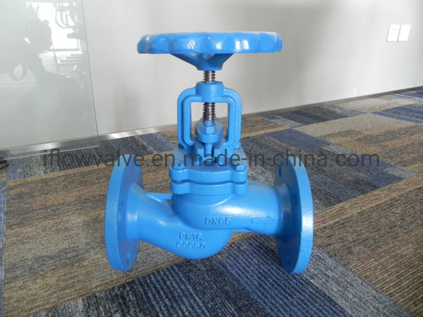 Flow Regulating Stop Valve with Hemi Sphere Disc Metal Seat in Cast Iron Ductile Iron Material