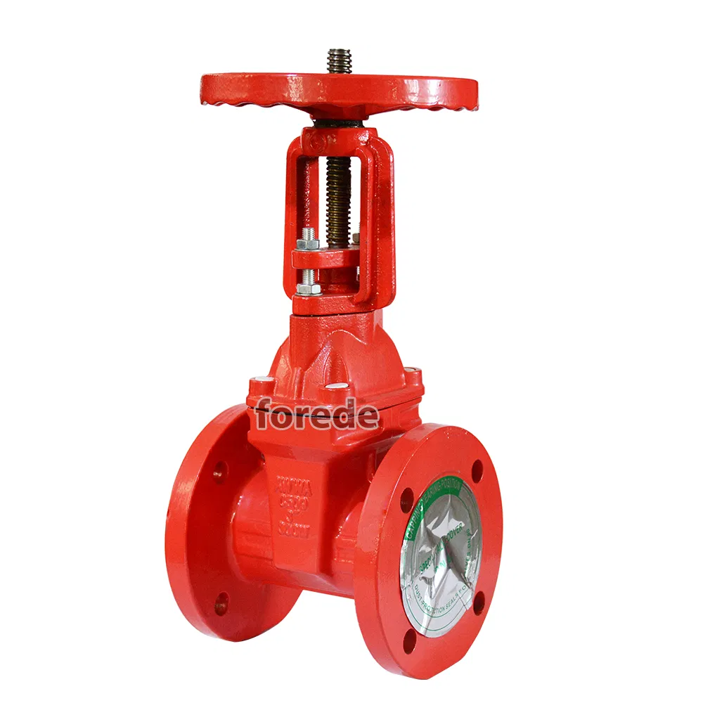 Forede DN200 Manual Rising Stem Flanged Fire Gate Valve Pn16