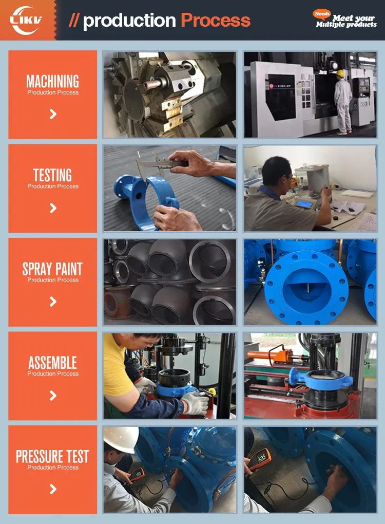 Gg25 Wafer Butterfly Valve Center Line EPDM Lined Valve DN40-DN300